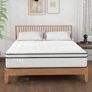 Luxury White King Medium Firm Hybird Memory Foam Mattress 12 in. Mattress in a Box