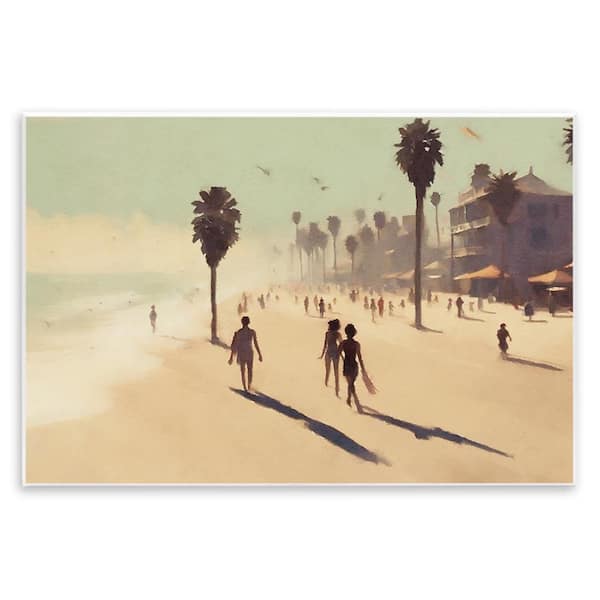 Stupell Industries Tropical Shore Walk by Noah Bay Unframed Nature Graphic Art Print 13 in. x 19 in.