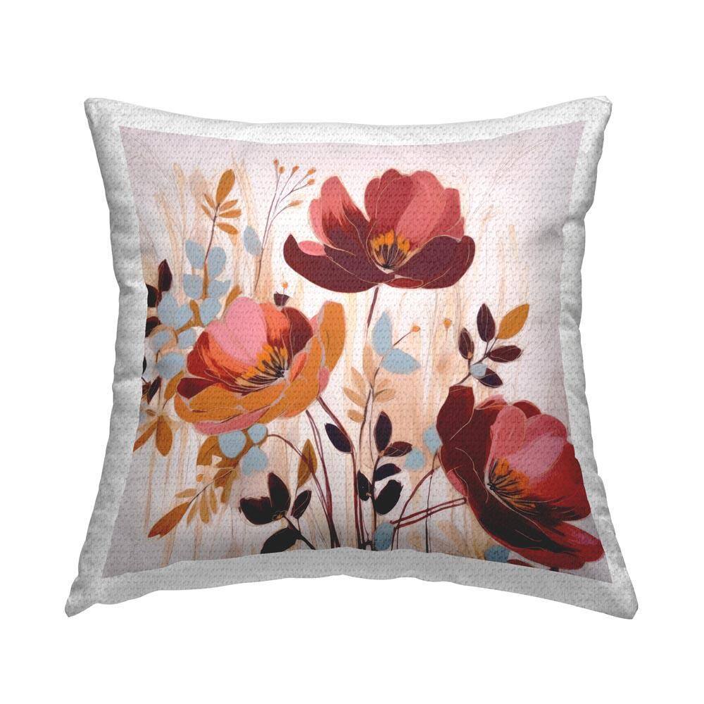 Bold Red Poppies Outdoor Printed Throw Pillow by Lazar Studio price history on PriceWatchPro