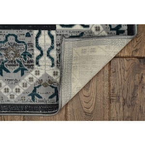 Crop Belouch Grey and Charcoal 2 ft. x 3 ft. Area Rug