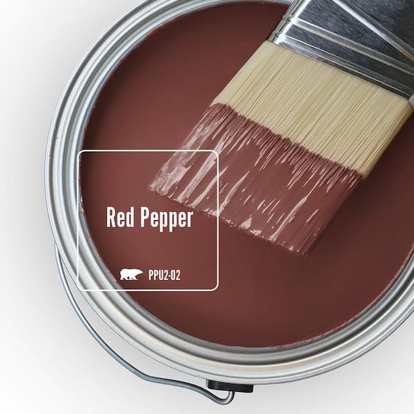 BEHR 6-1/2 in. x 6-1/2 in. #PPU2-02 Red Pepper Matte Interior Peel