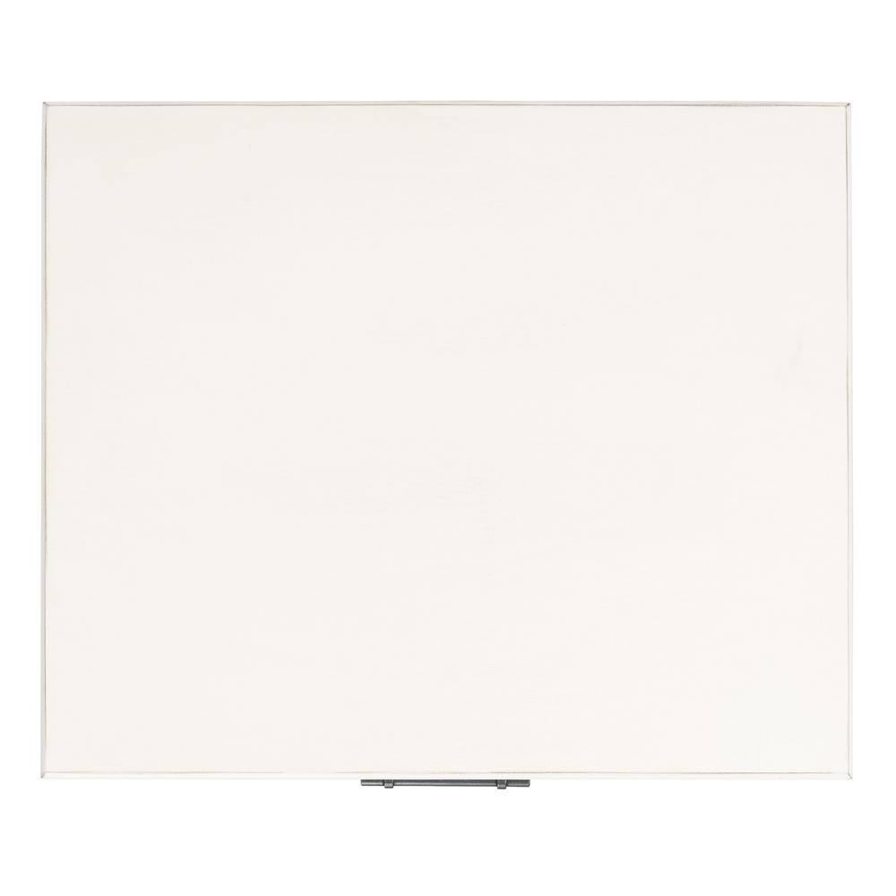 Farmhouse Chic Distressed White and Greige Wood Accent Table with Storage