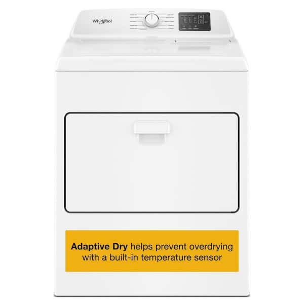 7.0 cu. ft. Vented Front Load Electric Dryer in White with Adaptive Dry