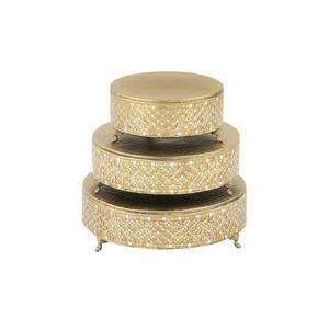 Gold Metal Glam Cake Stand (Set of 3)