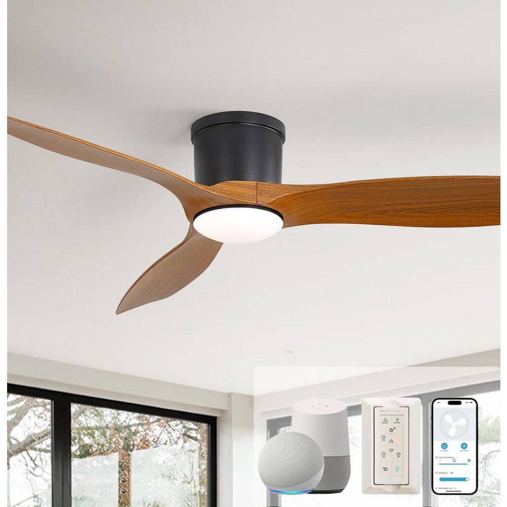52 in. Indoor Smart Integrated LED Black Ceiling Fan with Light and Remote/APP Control, Works with Alexa/Google price history on PriceWatchPro