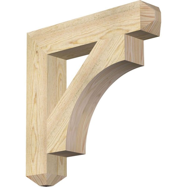 Ekena Millwork 4 in. x 22 in. x 22 in. Douglas Fir Westlake Craftsman Rough Sawn Bracket