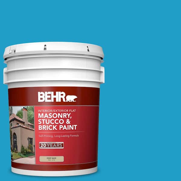 BEHR 5 gal. #P490-5 Yucatan Flat Interior/Exterior Masonry, Stucco and Brick Paint