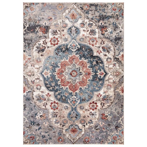 Concord Global Trading Pandora Collection Capella Multi 5 ft. x 7 ft. Medallion Area Rug