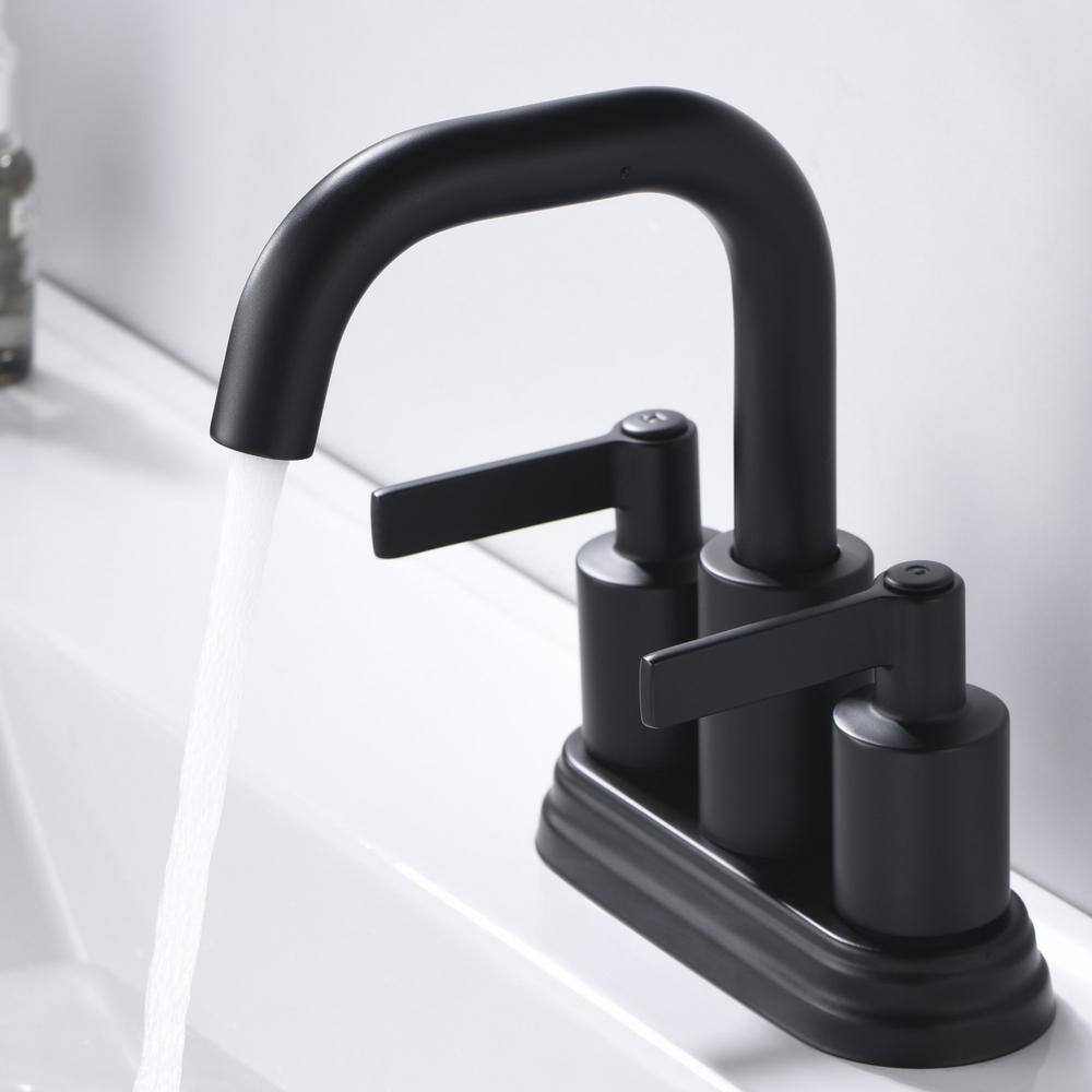 Matte Black Nickel 2-Handle Centerset Bathroom Faucet