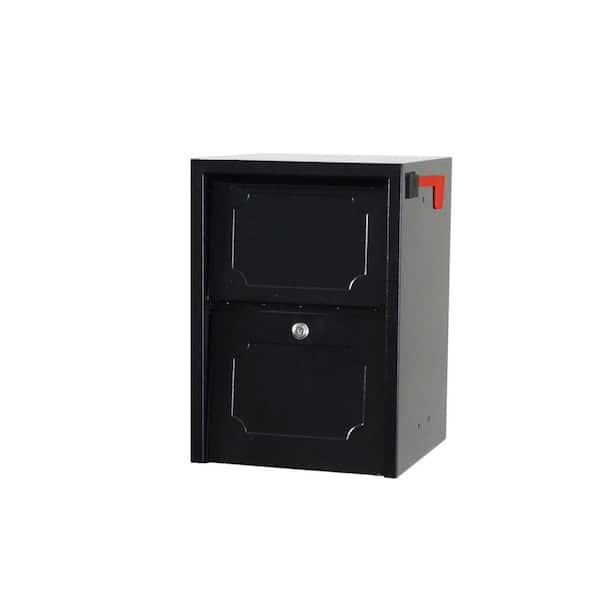 Weekend Away Vault Black Post/Column Mount Secure Mailbox