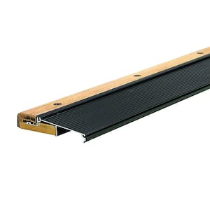 Adjustable 5-5/8 in. x 20-1/2 in. Brown Aluminum and Hardwood Inswing Threshold