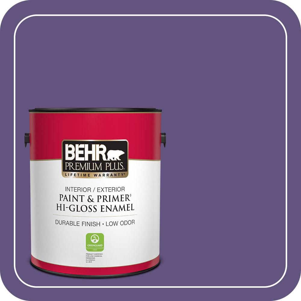 1 gal. #MQ4-28 Purple Sky Hi-Gloss Enamel Interior/Exterior Paint & Primer price history on PriceWatchPro