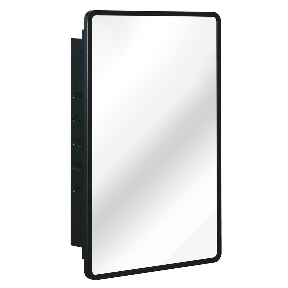 TASeries 20 in. W x 30 in. H Rectangular Aluminum Medicine Cabinet with Mir