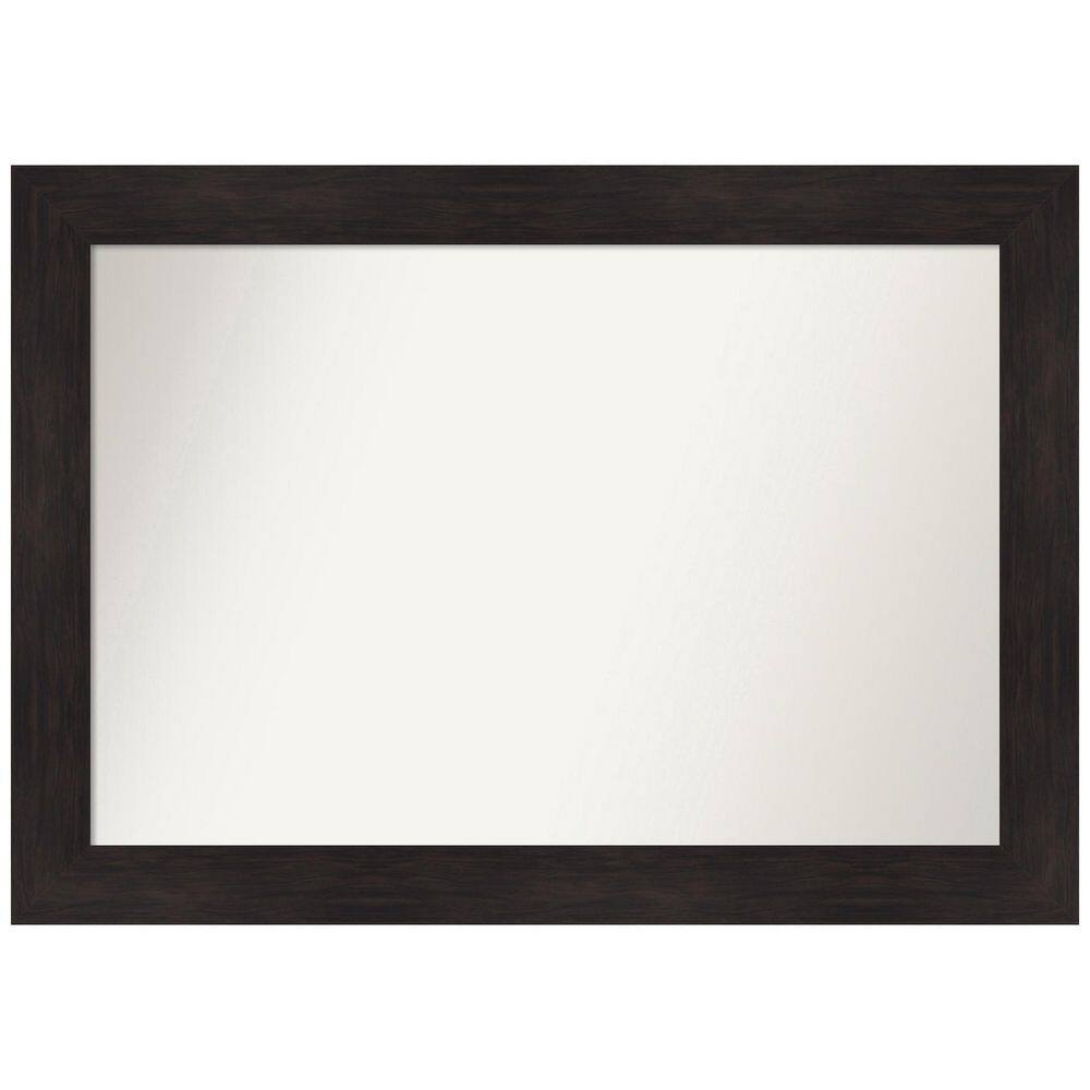 Furniture Espresso 41.5 in. W x 29.5 in. H Rectangle Non-Beveled Framed Wall Mirror in Brown price history on PriceWatchPro