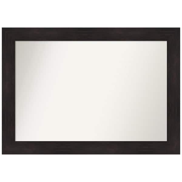 Amanti Art Furniture Espresso 41.5 in. W x 29.5 in. H Rectangle Non-Beveled Framed Wall Mirror in Brown