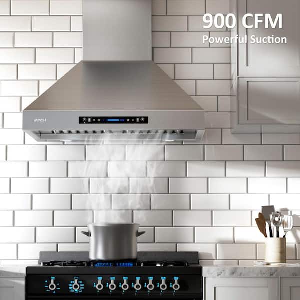 30 Inch Professional Range Hood, 11 Inches Tall in Stainless Steel