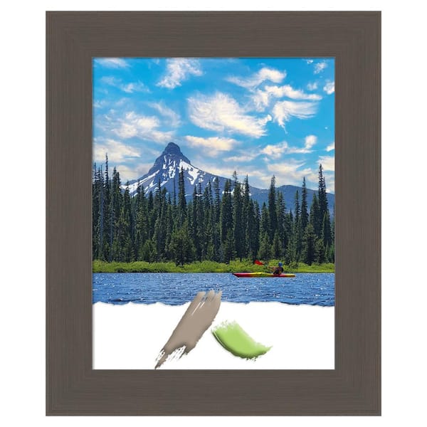 Amanti Art Brushed Pewter Picture Frame Opening Size 11 x 14 in.