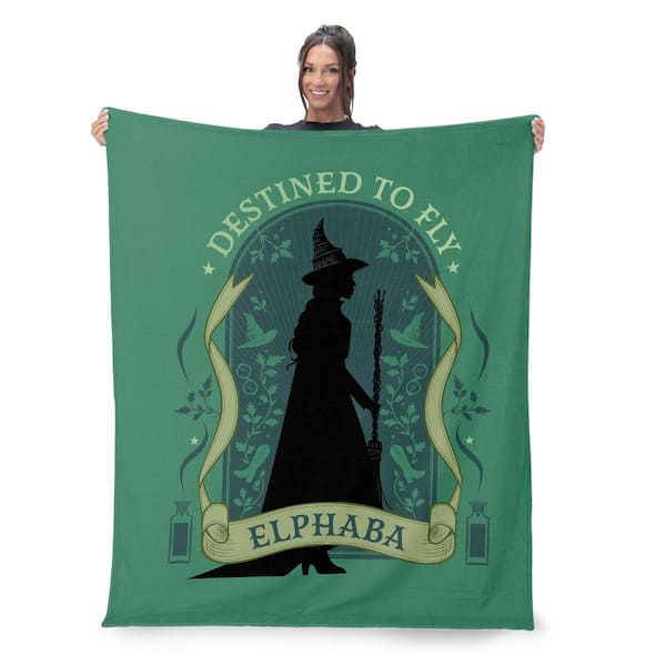Wicked Destined to Fly Silk Touch Sherpa Multicolor Throw Blanket 50 x 60 in.