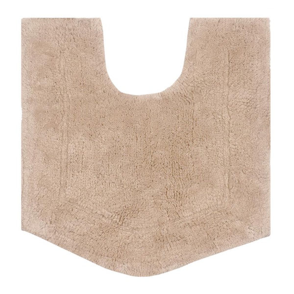 Waterford Collection 100% Cotton Tufted Bath Rug, 20 x 20 Contour, Linen