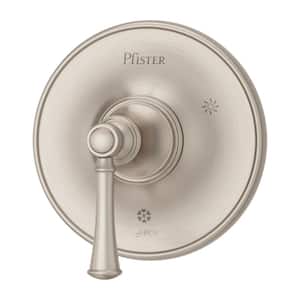 Tisbury 1-Handle Valve Only Trim Kit in Brushed Nickel (Valve Not Included)