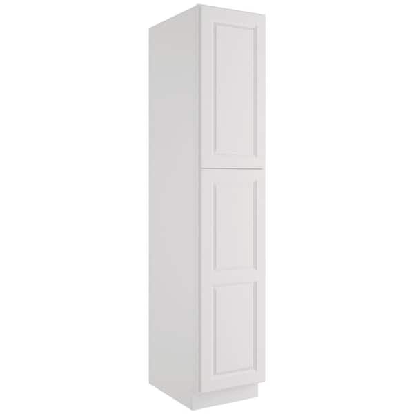 HOMEIBRO 18-in W X 24-in D X 84-in H in Traditional White Plywood Ready to Assemble Floor Wall Pantry Kitchen Cabinet