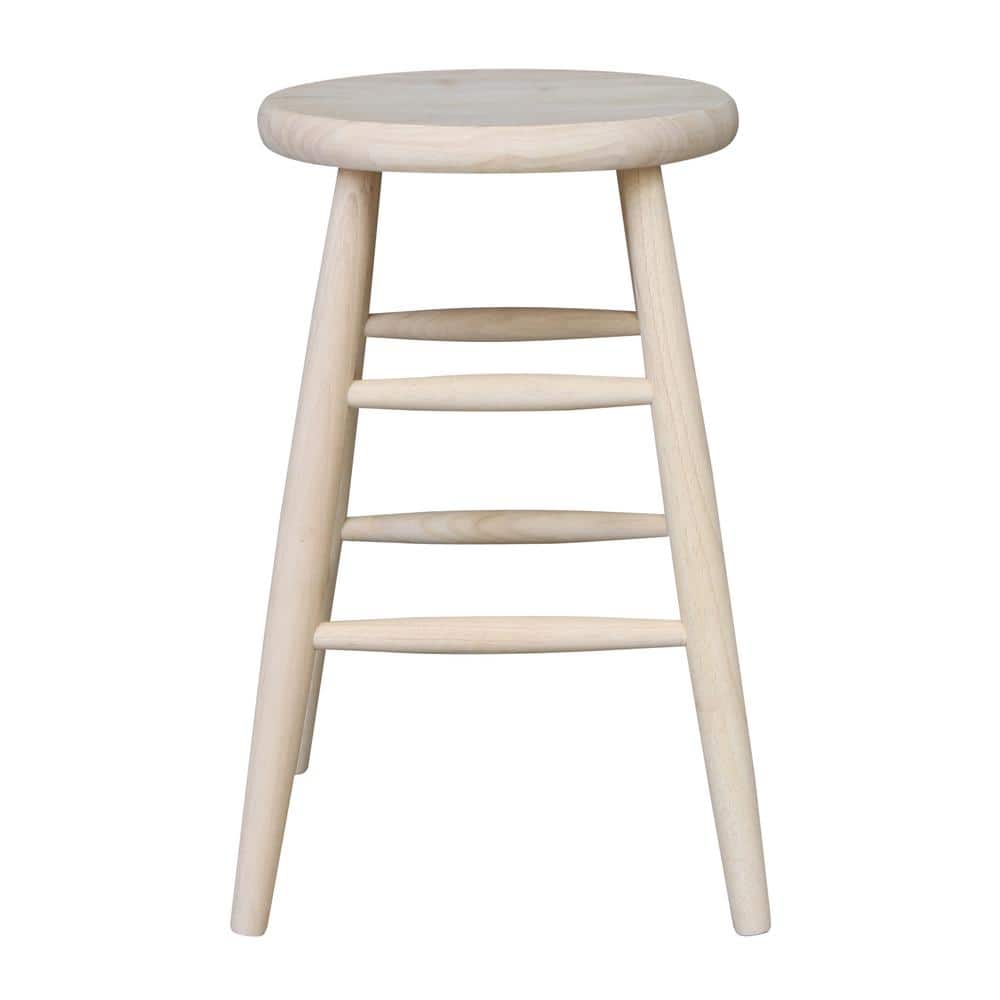 International Concepts 24 in. Unfinished Wood Bar Stool 1S 824