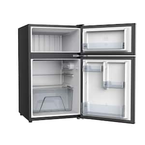 3.1 cu. ft. 2-Door Mini Refrigerator in Black with Freezer