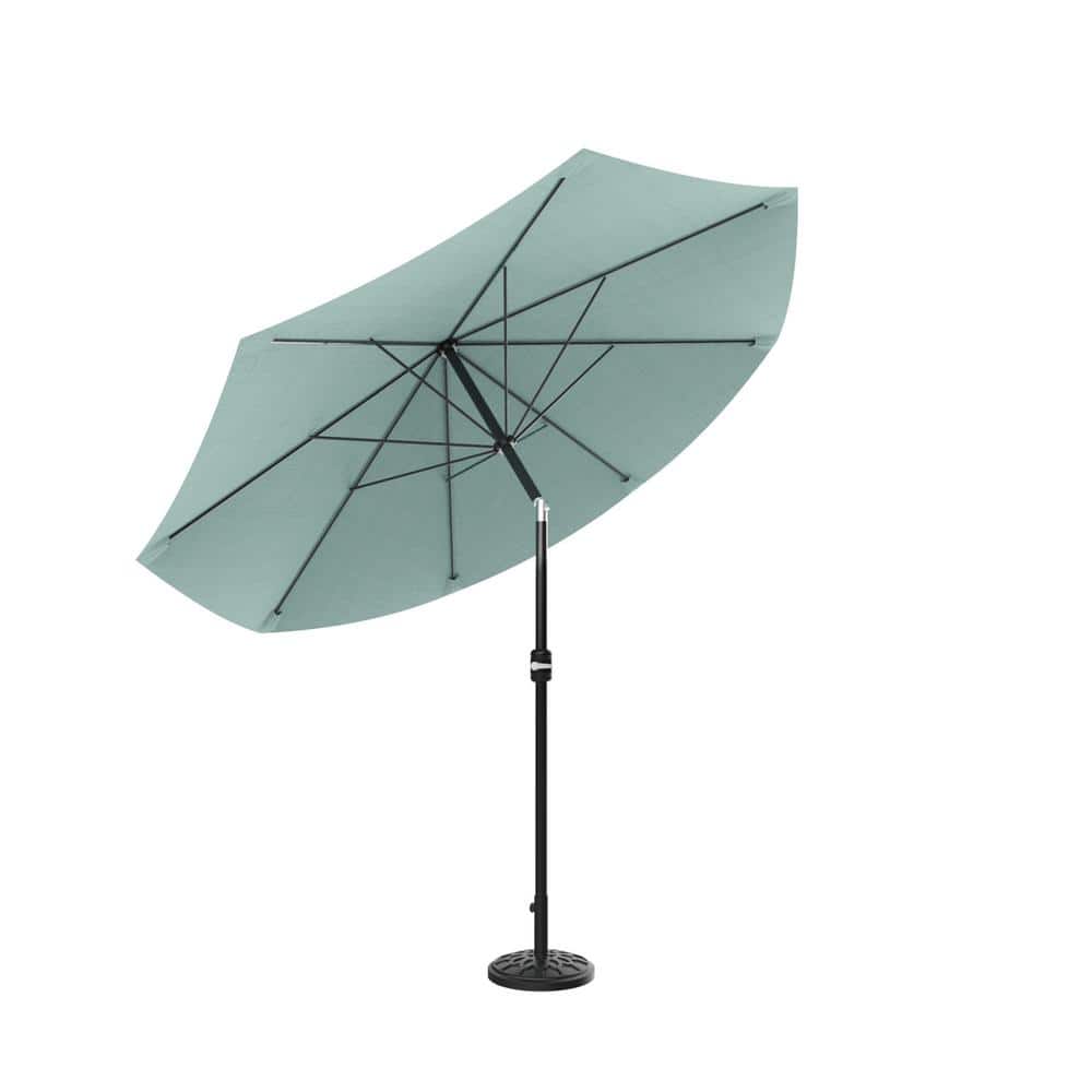 Dusty Green 10FT Steel Outdoor Patio Umbrella with Crank