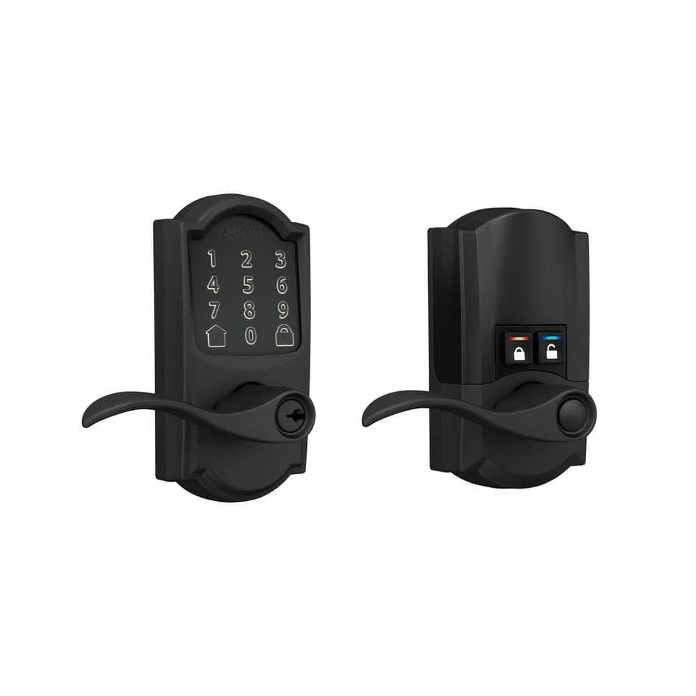 Camelot Matte Black Electronic Encode Smart WiFi Accent Lever with Alarm price history on PriceWatchPro