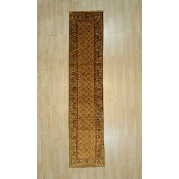 EORC Brown Hand Knotted Wool Traditional Heriz Weave Rug, 13' x 18'