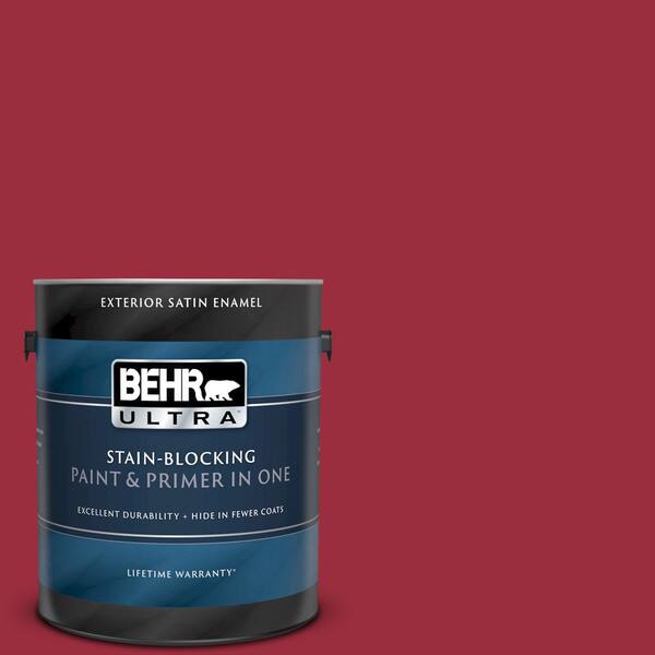 BEHR ULTRA 1 gal. #UL100-5 High Drama Satin Enamel Exterior Paint and Primer in One