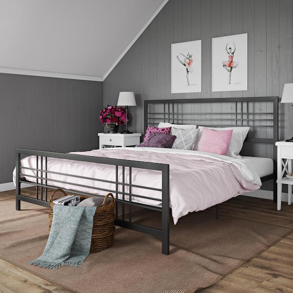 Bianca Black Metal King Bed