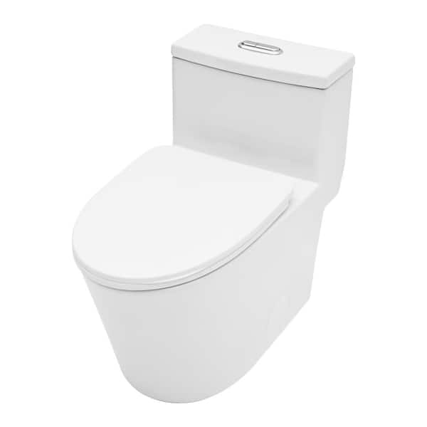 One-Piece Toilet 1.1/1.6 GPF Dual Flush Toilet 15-3/4 in. Bowl Hight