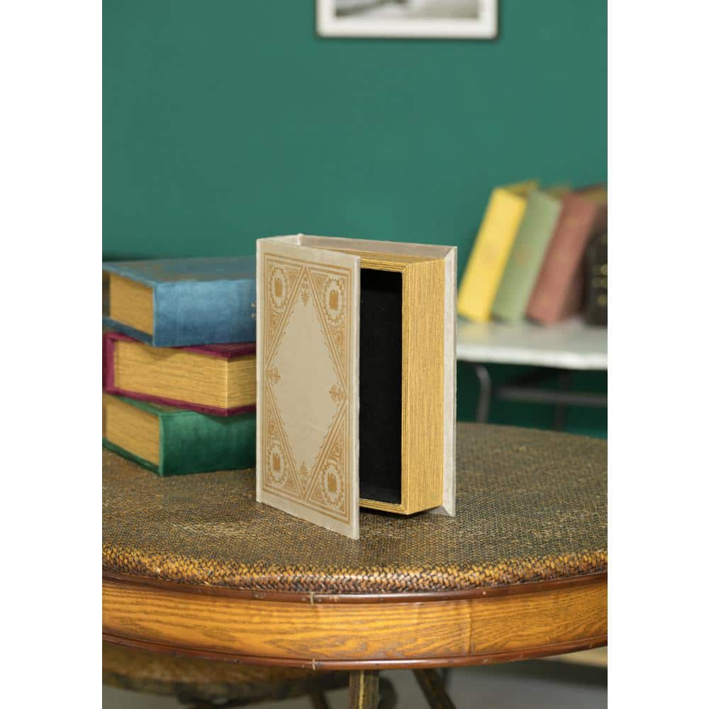 Vintiquewise Decorative Vintage Book Shaped Trinket Storage Box 