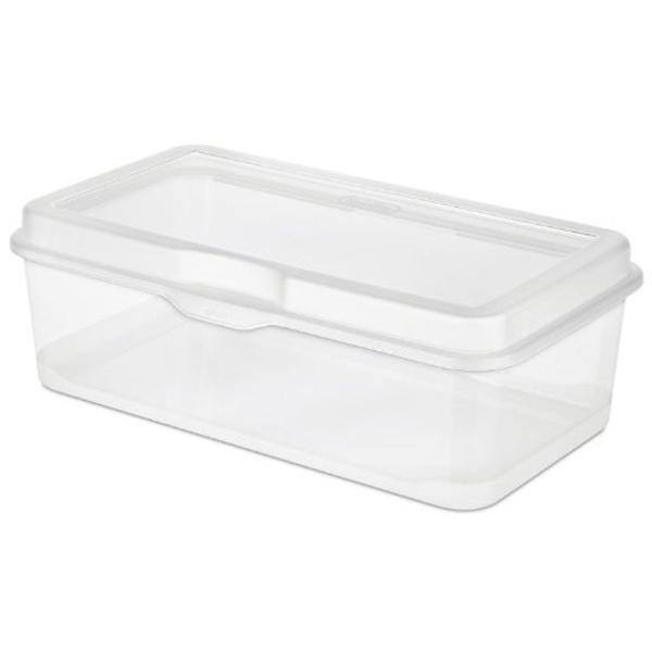 Sterilite 4-Case 105 Qt./99 L Latch Box Plastic Storage Boxes Stack Neatly Clear 