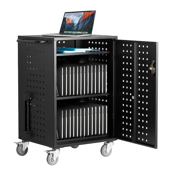 Charging Cart, 32 Device Mobile Charging Station, Office and Classroom Mobile Charging Cart, Up to 15.6 in. Screen Size