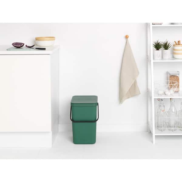 Brabantia Sort & Go Plastic Recycling Bin, 6.6 Gallon Color: Fir Green