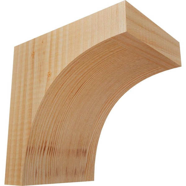 Ekena Millwork 5-1/2 in. x 8 in. x 8 in. Douglas Fir Huntington Smooth Corbel