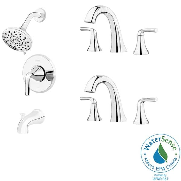 Pfister Ladera 8 in. Widespread 2-Handle Bathroom Faucet in Polished Chrome (2-Pack)