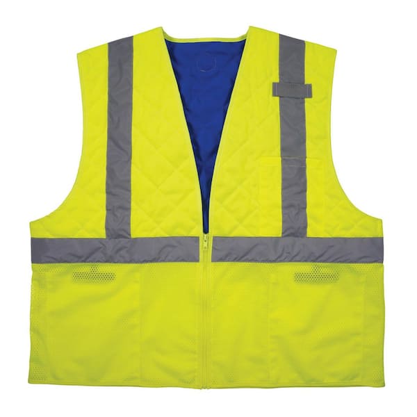 Chill-Its 6668 M Lime Class 2 Hi-Vis Safety Cooling Vest