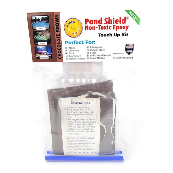 Pond Armor Pond Shield Touch Up Kit Chocolate Brown Non Toxic Epoxy