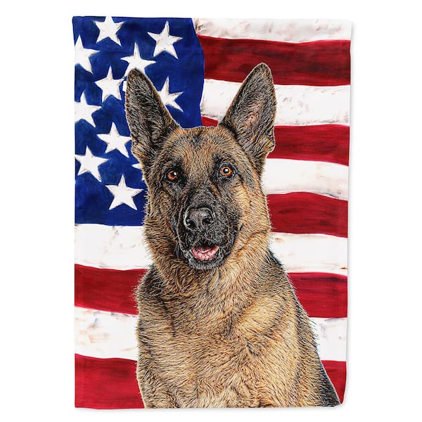 House And Garden Flag Decor Gift Patriotic German Shepherd Dog American Flag