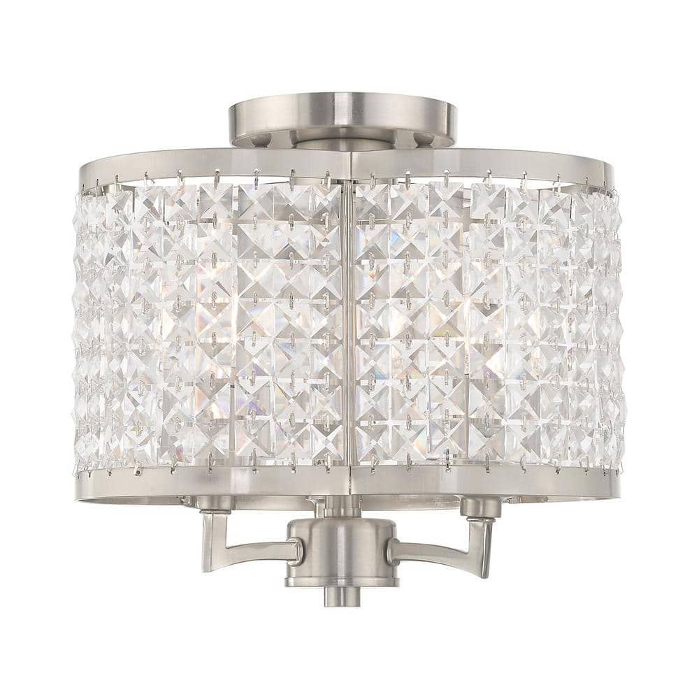 Grammercy 3 Light Brushed Nickel Flush Mount price history on PriceWatchPro