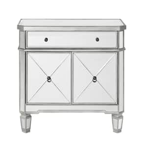 Klein 32 in. Silver Standard Rectangle Mirrored Console Table