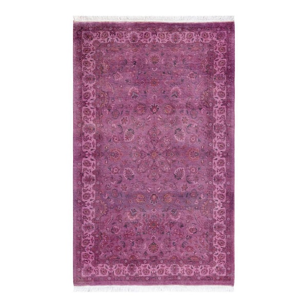 Solo Rugs Fine Vibrance, One-of-a-Kind Hand-Knotted Area Rug - Pink, 3 X 5