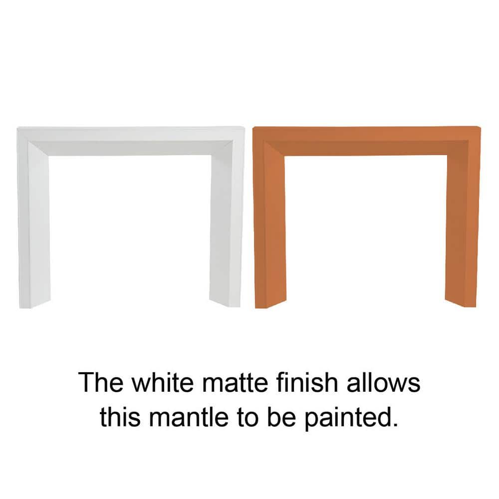 Ezra White MDF Modern Fireplace Mantel