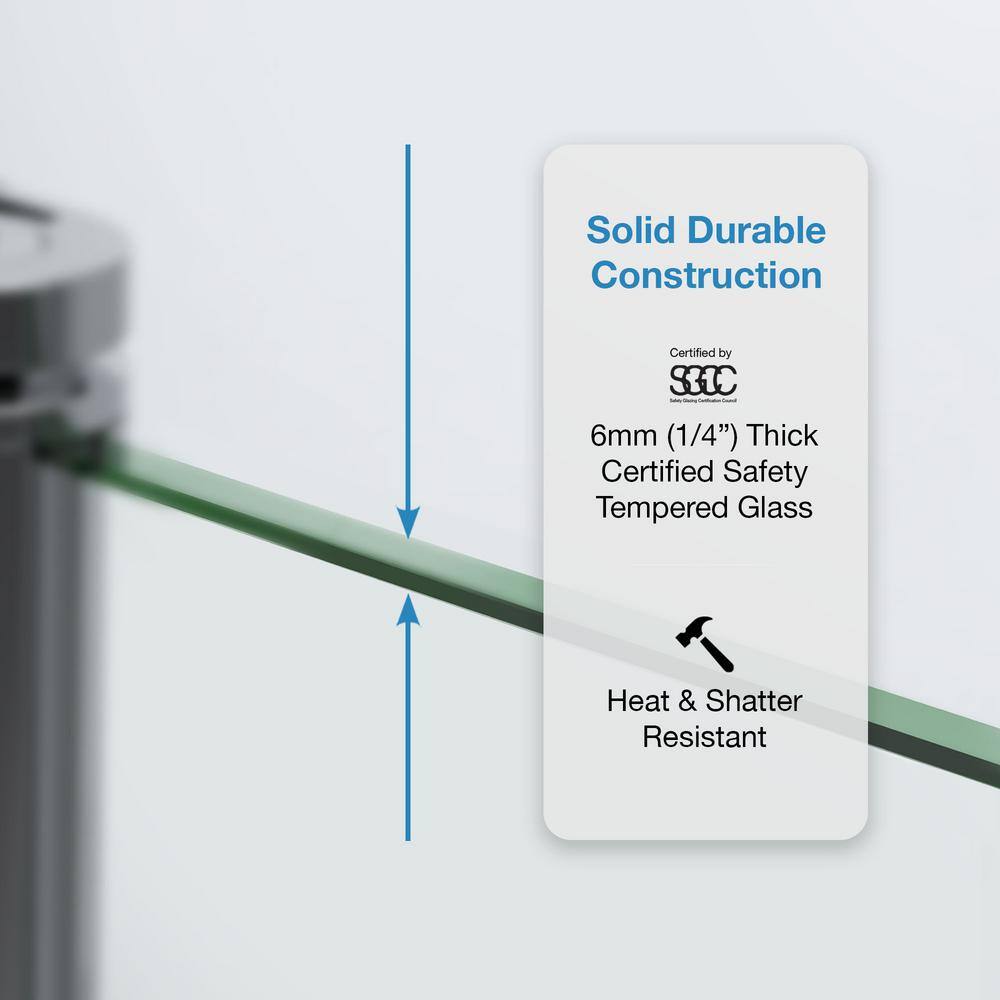 Breeze 39'' Clear Glass Chrome Corner Shower Kit
