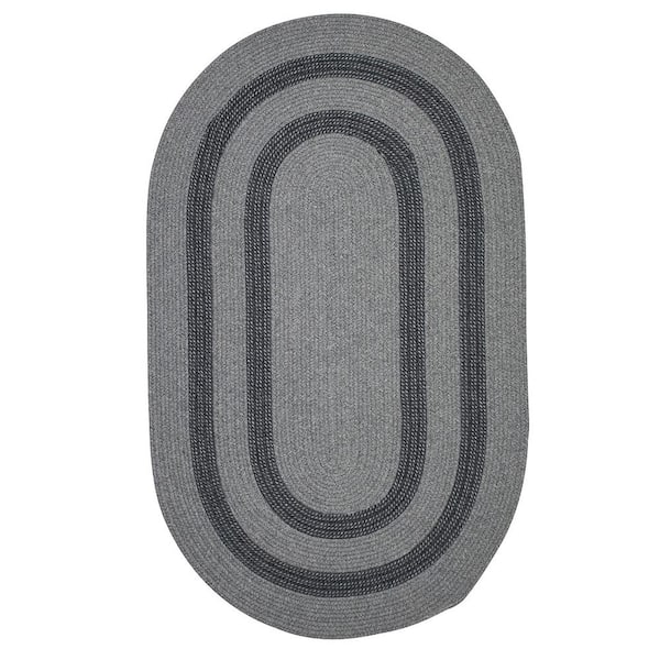 Home Decorators Collection Paige Greystone 3 ft. x 5 ft. Oval Braided Area Rug