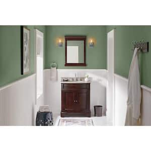 Terryn 31 in. W x 20 in. D x 35 in. H Single Sink Freestanding Bath Vanity in Cherry with Beige Granite Top