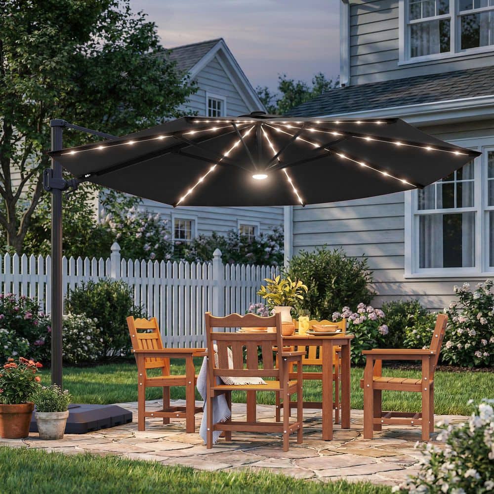 10x15 patio umbrella ABCCANOPY 15FT Double Sided Pool Umbrella with Base, Outdoor Porch Umbrella for Poolside, Lawn, Backyard (Green)
